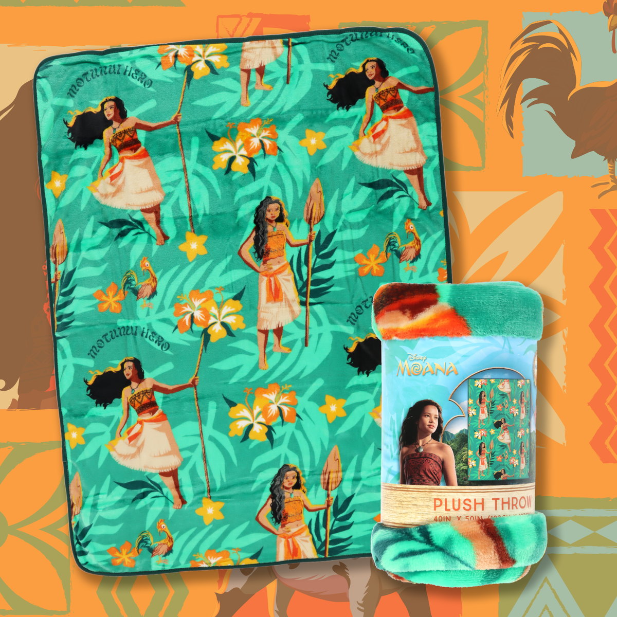 Moana Motunui Hero Plush Blanket