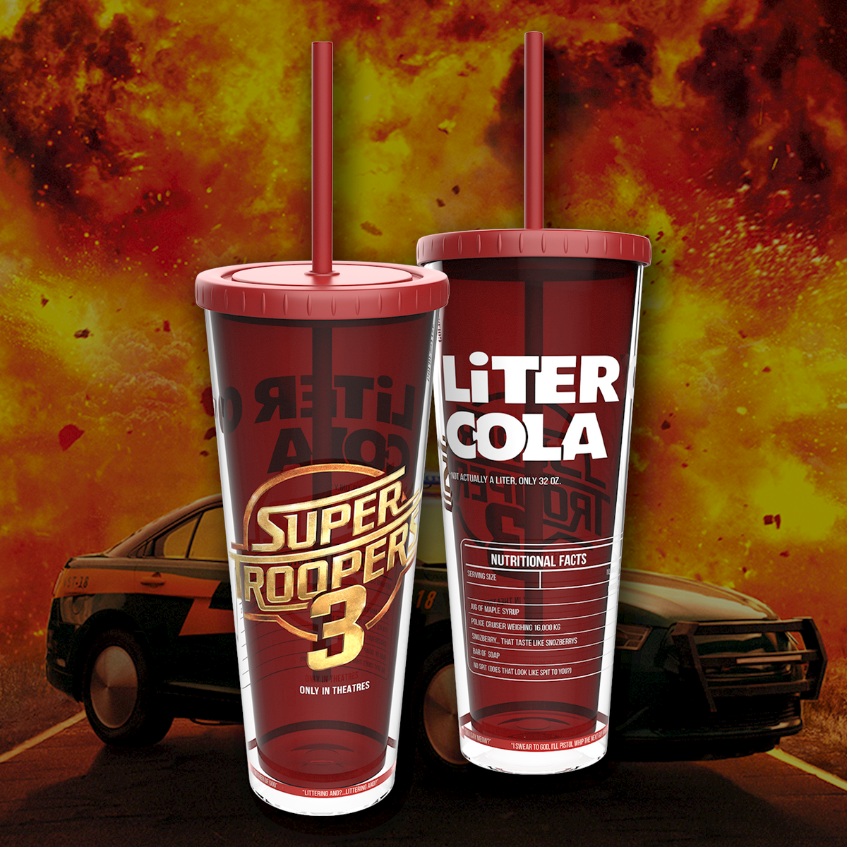 Super Troopers 3 32oz Liter Cola Tumbler